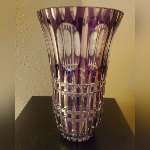 Val Saint Lambert Crystal Cut Vase - Picture 1 of 6
